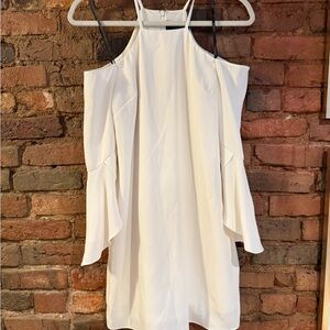Open shoulder White Halter Dress size 0